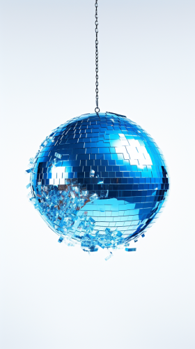 Disco Ball with Blue Slime Chrome