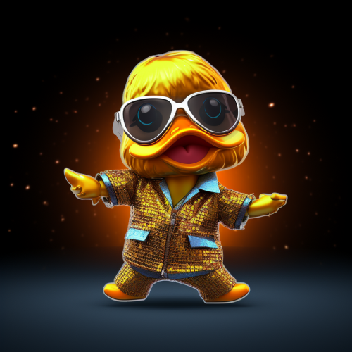 3D rubber duck disco dancer