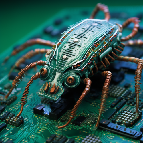 Trilobyte dissolving in circuit board
