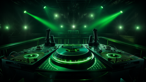 DJ Mixing Desk with Levitation Speakers