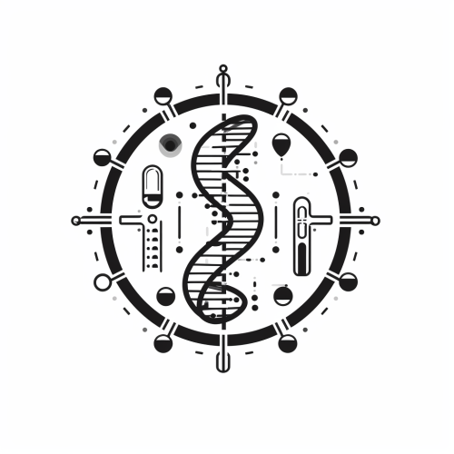 DNA Hacking Black Icon on White Background