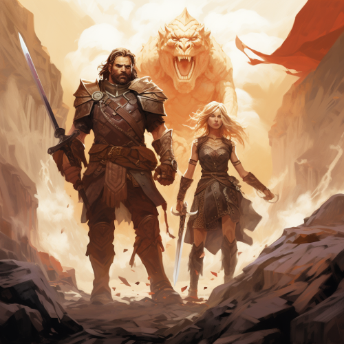 D&D David slaying Goliath