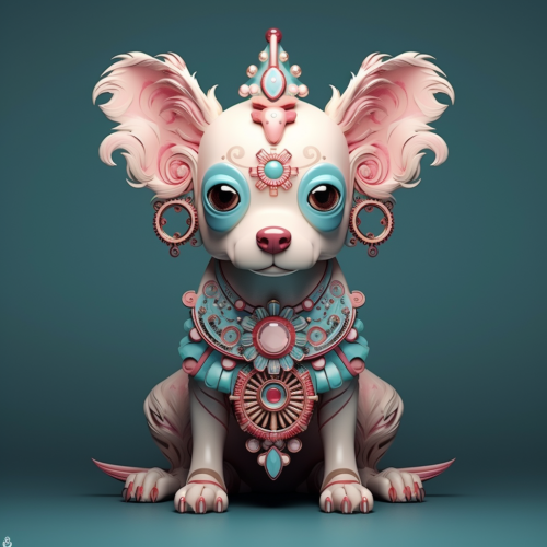 Charming dog ornament wallpaper