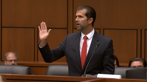 Donald Trump Jr. joking during testimony