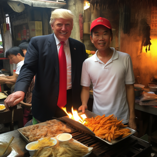 Donald Trump as Vietnamese Street Food Chef