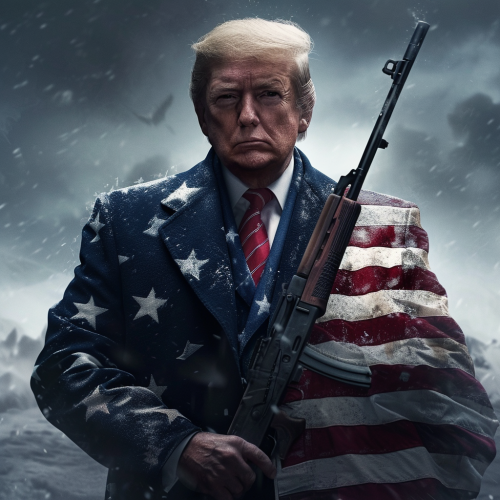 Donald Trump holding M1 Garand in Arctic