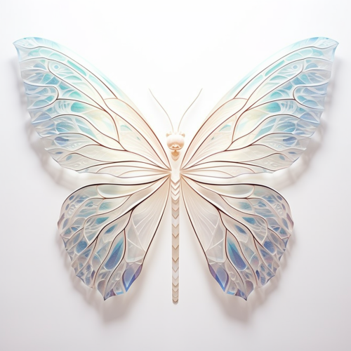 Dragonfly wings on transparency paper