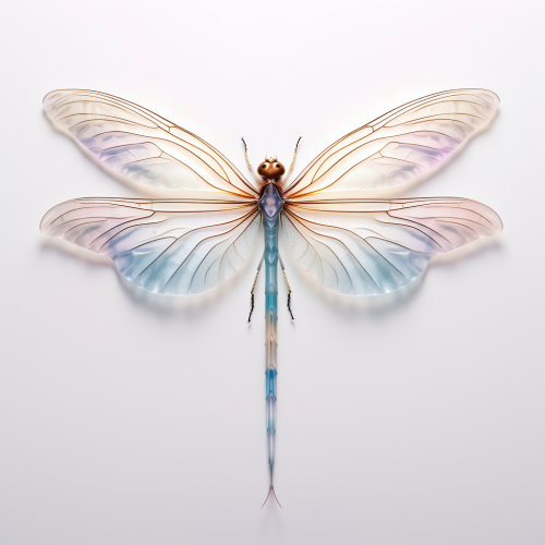 Dragonfly wings on transparency paper