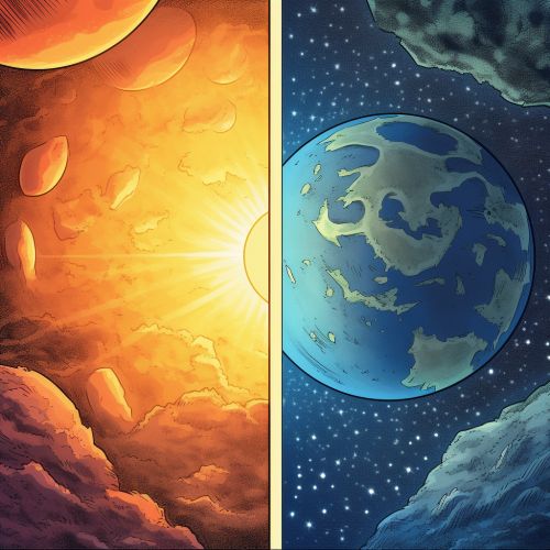 Illustration of Earth and Space