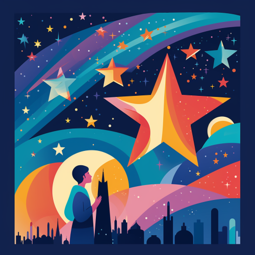 Illustration of dream stars children