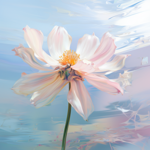 blooming flower oil painting soft hues blooming flower oil painting soft hues
