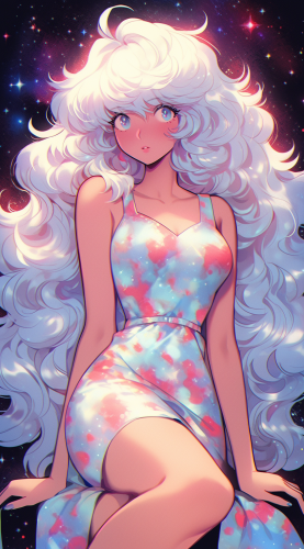 Stunning Beauty in Rainbow Dress