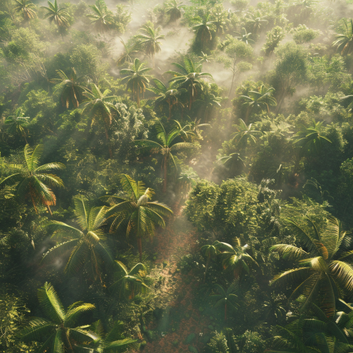 Lush Indian Jungle Drone Shot