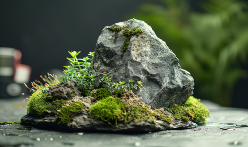 Drone Studio Photography Prop Rock Moss Grass