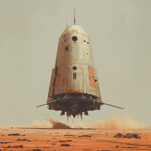 drop ship landing on Mars