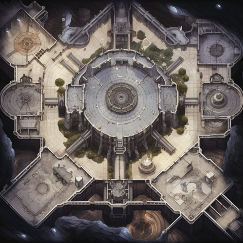 Drow Castle Map Illustration