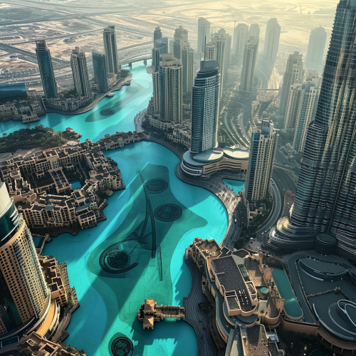 Beautiful Dubai City Skyline View