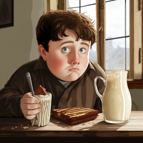 Dudley Dursley enjoying Swiss Chocolatte