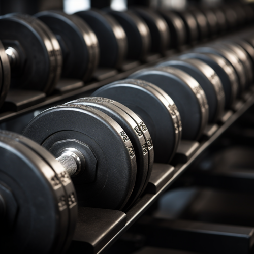 Close-up of Dumbbell Rack