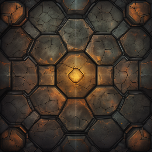 Hexagonal Grid on Dungeon Floor
