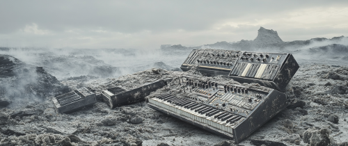 Dusty Synthesizers in Abandoned Setting