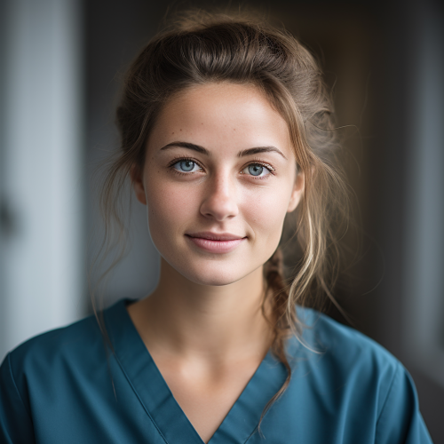 Dutch medical assistant smiling photo