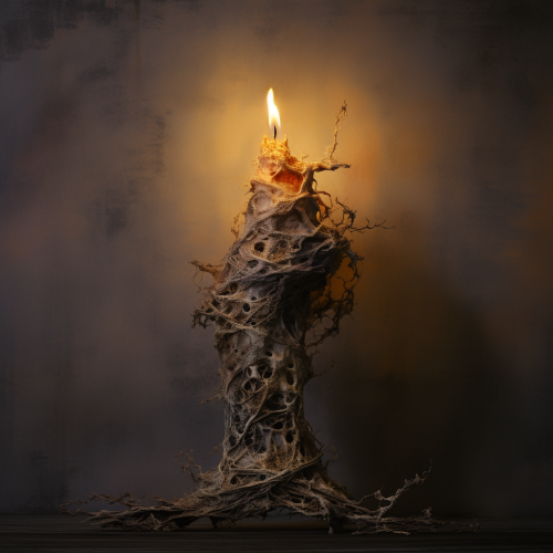 Image of a dying flame representing life's transience