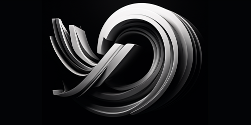 Dynamic logo with high contrast letters