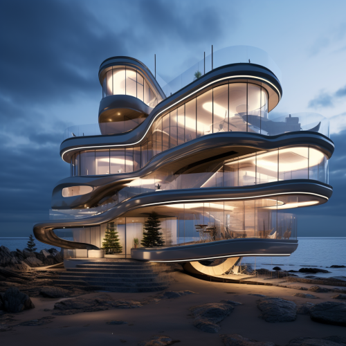 A dynamic building by the sea