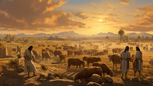 Ancient Egyptian farmers during the Bronze Age