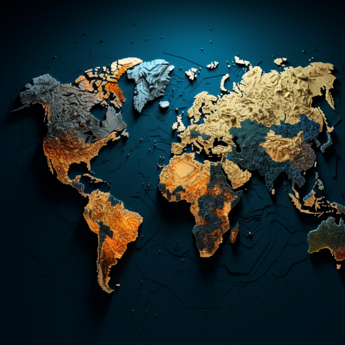 Pixelated map of Earth's continents Pixelated map of Earth's continents