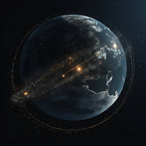 Satellites facilitating Earth and Moon communication