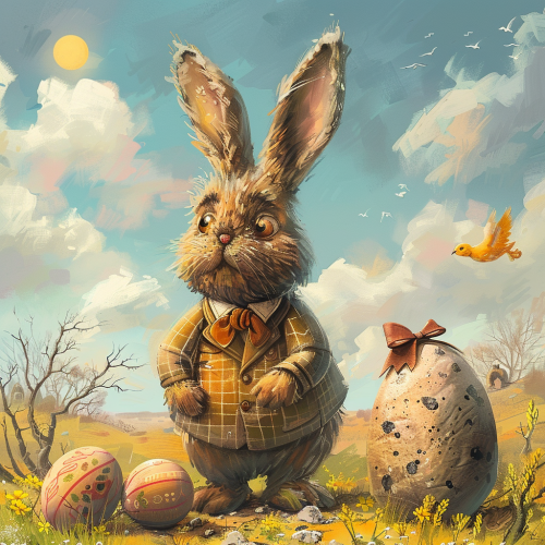 cute easter cartoon rabbit egg hunt cute easter cartoon rabbit egg hunt