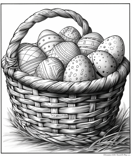 Intricately Designed Easter Eggs Coloring Page Intricately Designed Easter Eggs Coloring Page