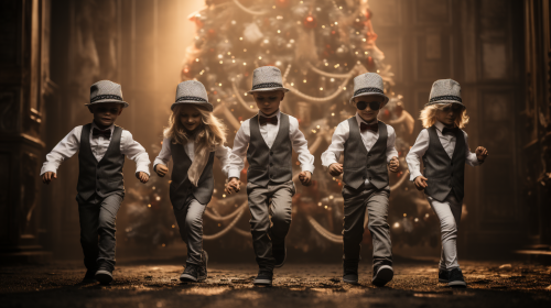 Eccentric Christmas Dance Children