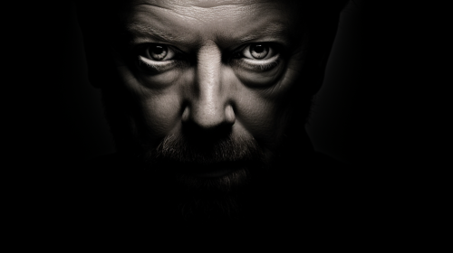 Eckhart Tolle's head on black backdrop Eckhart Tolle's head on black backdrop