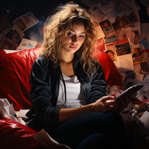 Young woman using iPhone for ecommerce