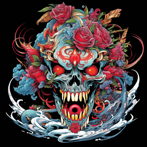Colorful Ed Hardy Illustration