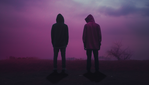 Two mysterious men with unseen faces using magic powers