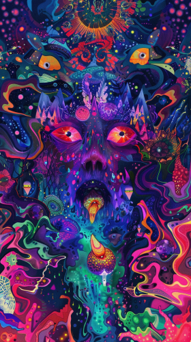 Colorful Eggplant Farm Scene