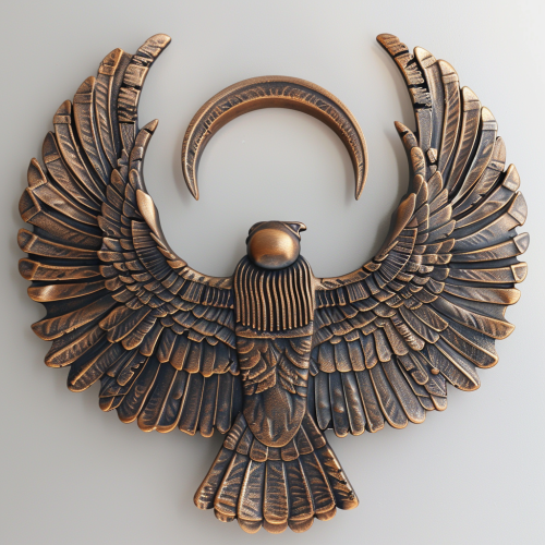 Egyptian god isis wings plate