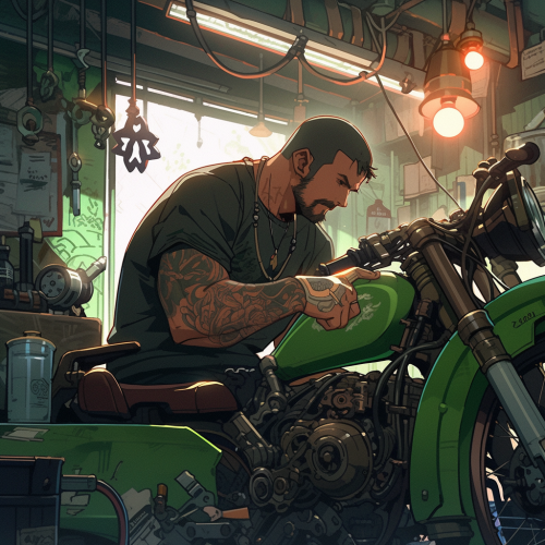 Skilled technician repairing electric bicycle Skilled technician repairing electric bicycle