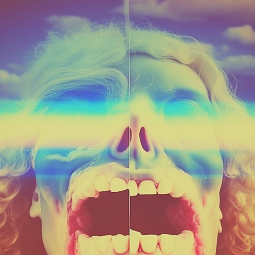 Electric vaporwave vintage western dead cowboys