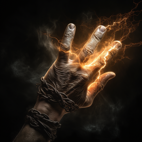 Electricity Power Surging From Hand