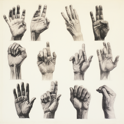 Elegant hand sketches on white paper