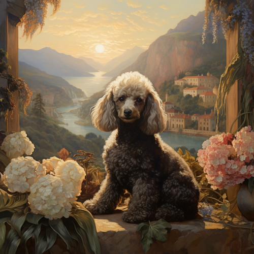 Elegant Canine Mona Lisa Artwork