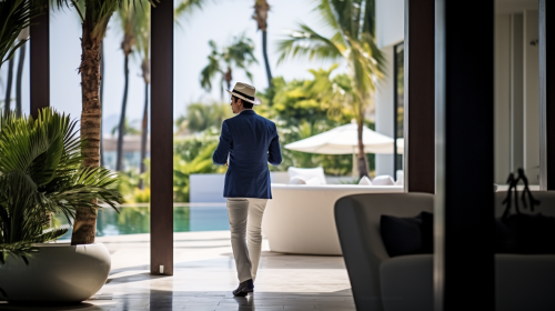 Elegant modern people enjoying luxury vacation in Nayarit, Mexico