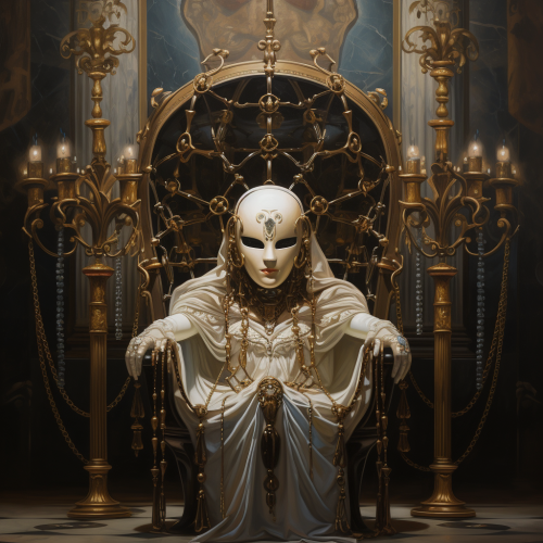 Elegant throne with mirror backdrop