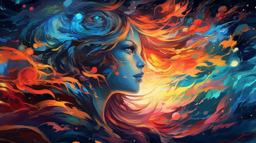 Vibrant colors in elemental chaos Vibrant colors in elemental chaos