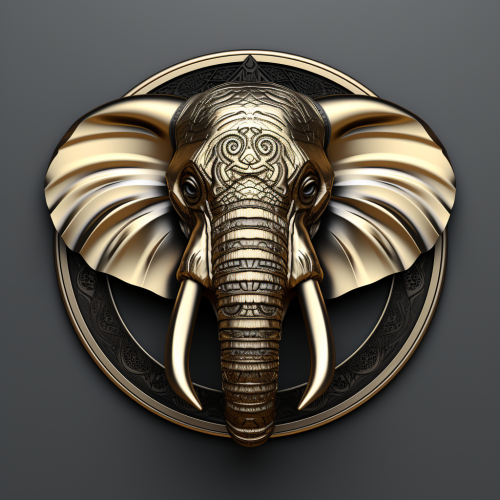 Elephant badge with simple design